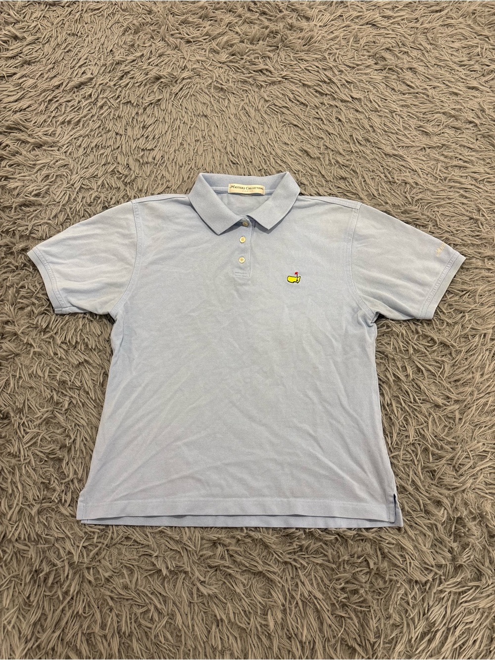 Masters Collection Golf Polo Shirt Women’s Light Blue Short Sleeve Performance